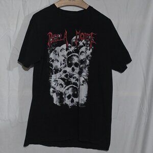 Vtg ALSTYLE Crewneck SS BELLA MORTE Band Shirt - Black w Skulls - Sz L*
